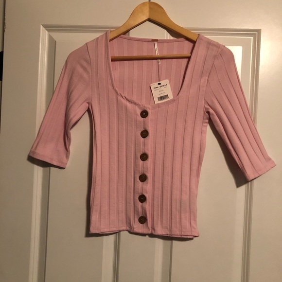 HOST PICK!! Free People Central Park top in Blush - Picture 3 of 8